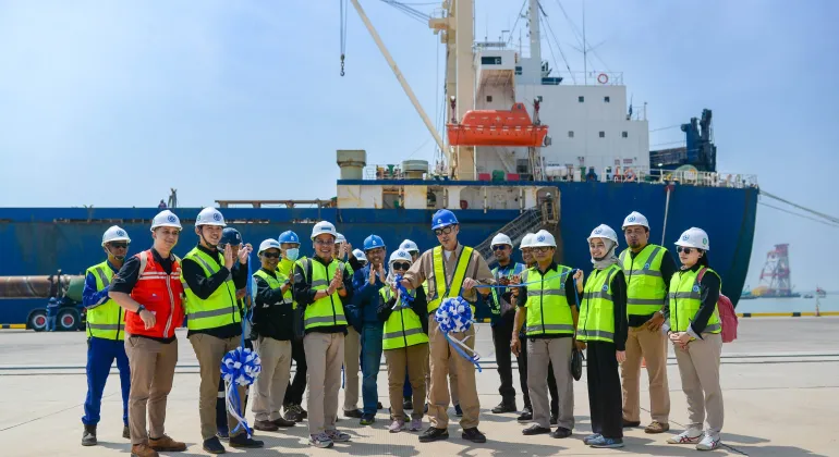 Kunjungan Shipment Pertama Fase VI PT Karana Line di Pelabuhan Internasional Patimban, Subang, Indonesia